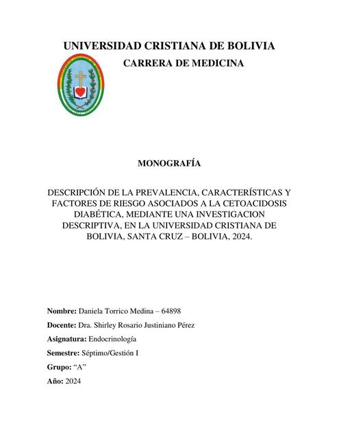 Trab inv Cetoacidosis diabetica Endocrinologia