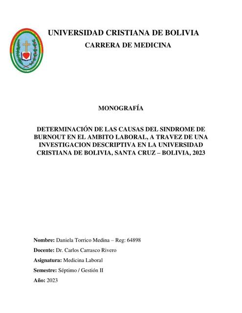 Síndrome de burnout y sus causas -Med laboral