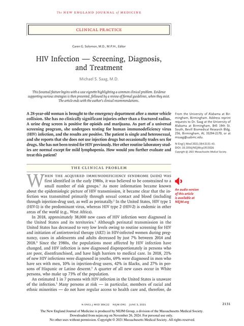 VIH Infección NEJM