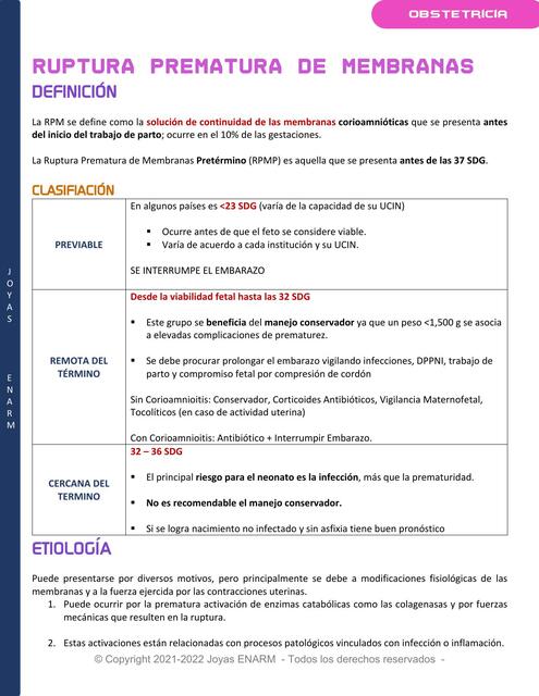 9 Ruptura Prematura de Membranas