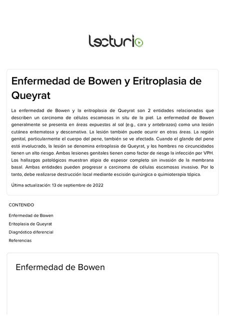 Dermatología lecturio Enfermedad de Bowen y Eritro