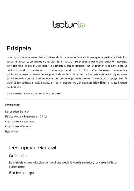 Dermatología lecturio Erisipela Lecturio