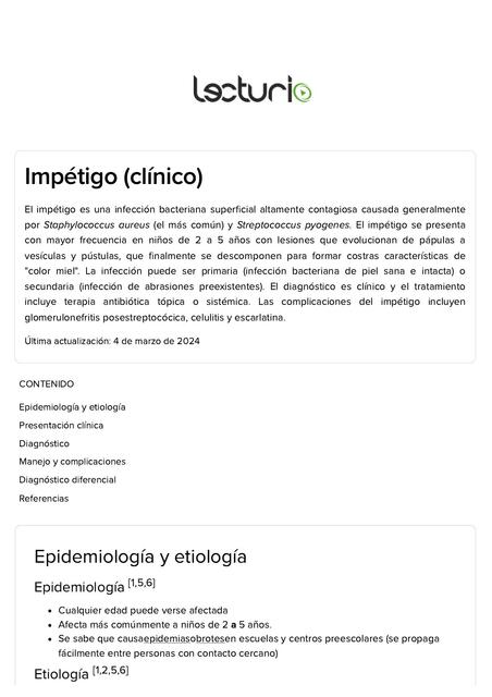 Dermatología lecturio Impetigo Clinical Lecturio