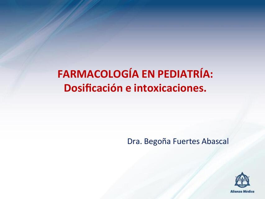 FARM DOSIFICACIÓN PEDIATRÍA