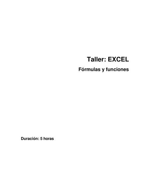 EXCEL FORMULAS Y FUNCIONES