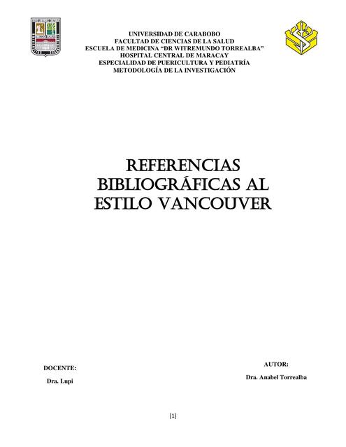 Referencias Vancouver 1