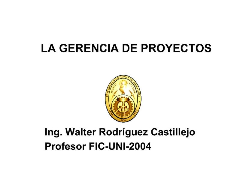 Gerencia De Proyectos