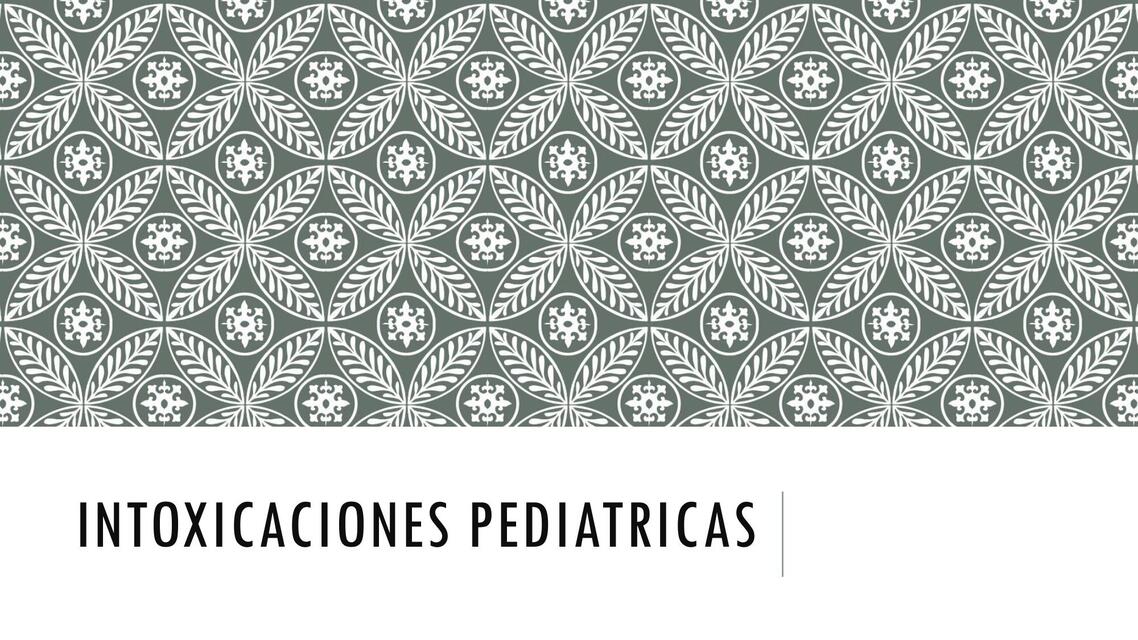 34 INTOXICACIONES EN PEDIATRIA