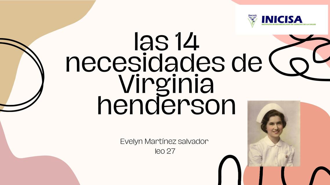 Las 14 necesidades de Virginia henderson pdf