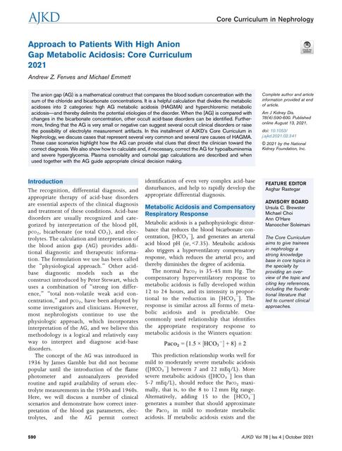 ACIDOSIS ANION GAP