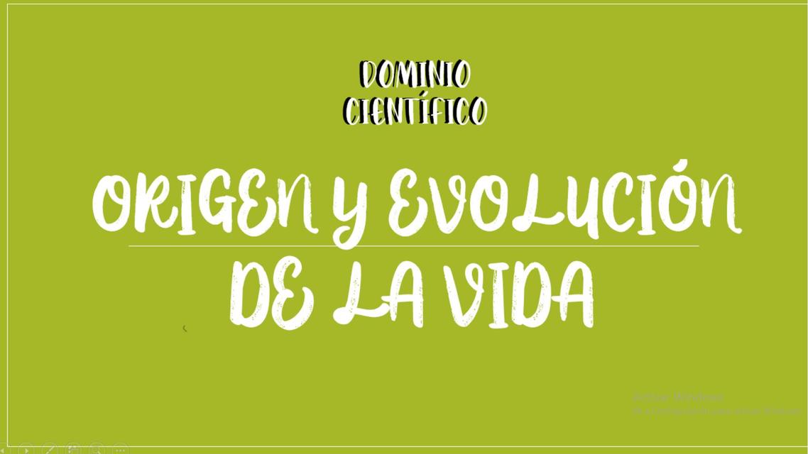 Origen y Evolucion de la Vida