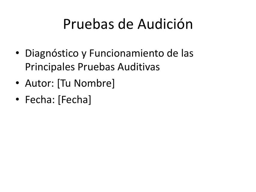 Pruebas Audicion