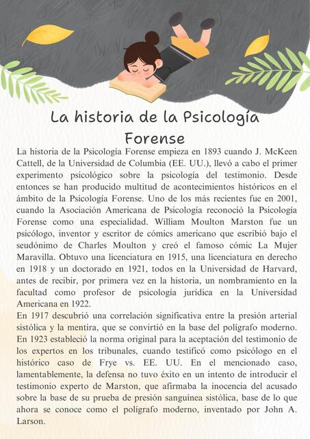 La historia de la Psicología Forense