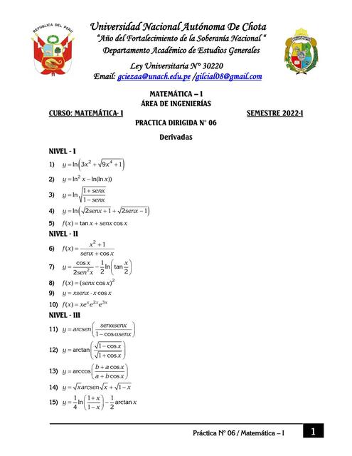 Ejercicios de Derivadas Logarítmicas y Trigonométricas