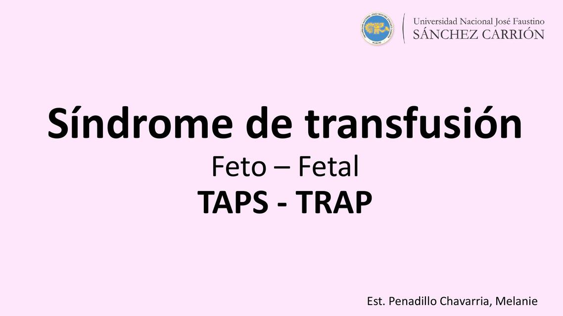 Sindrome de transfusión