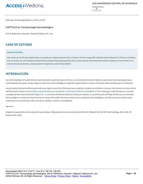 CAPÍTULO 61 Farmacología dermatológica 1