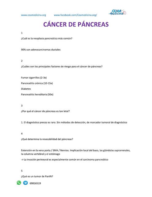 CANCER DE PANCREAS