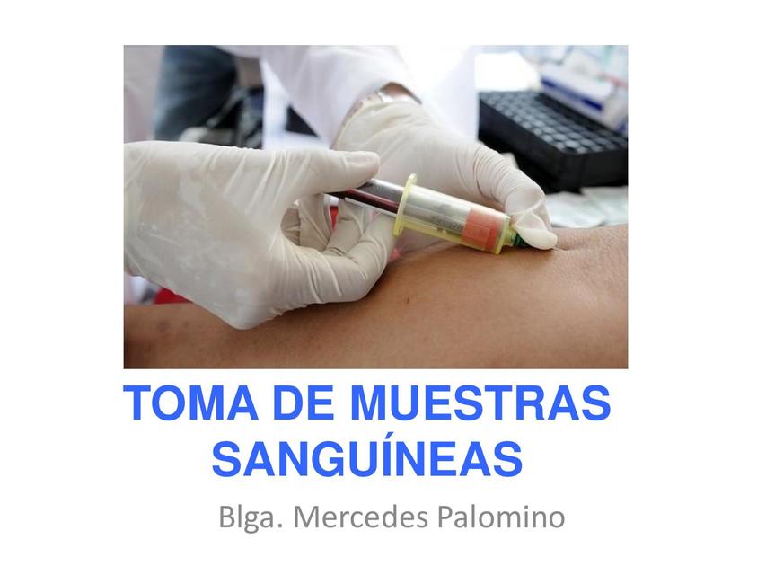 Toma de Muestras Sanguíneas 