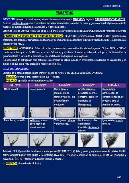 PUBERTAD Fisiología