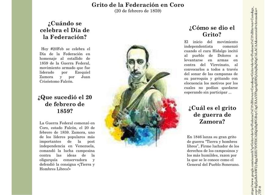 Grito de la Federacion en Coro