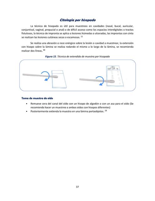 Citología por hisopado impronta directa y con cinta