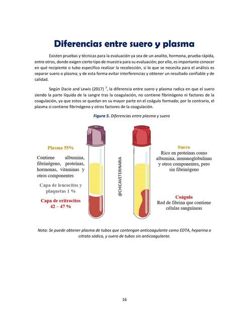 Diferencias entre el suero y plasma -chicaveterinaria