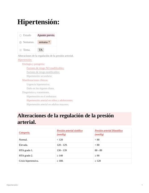 Hipertensión arterial