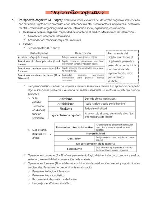 DESARROLLO COGNITIVO