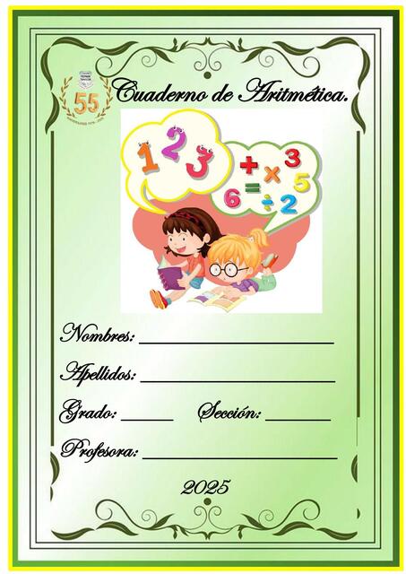 Cuaderno de Aritmética completo 1