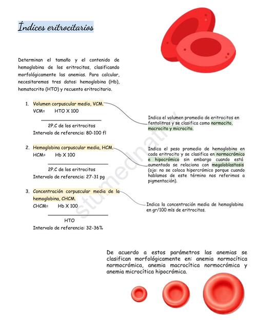 Índices eritrocitarios