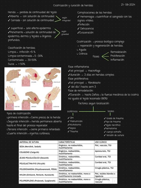 Cicatrización y curación de heridas