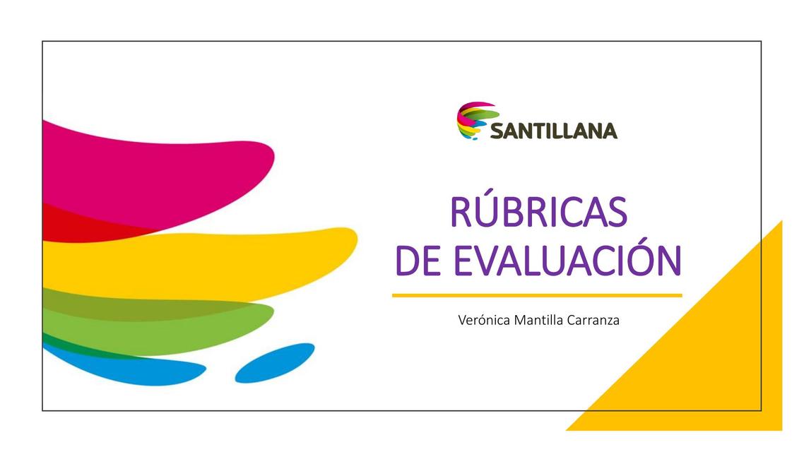 Rúbricas de evaluación