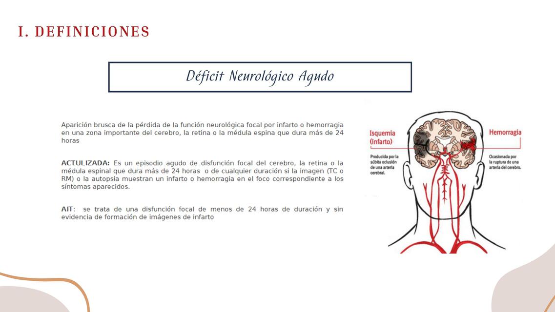 NEURO: ACV ISQUÉMICO Y HEMORRÁGICO