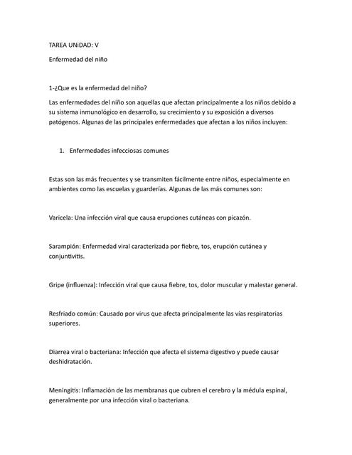 Documento 4 Tarea V de enfermedad del niño