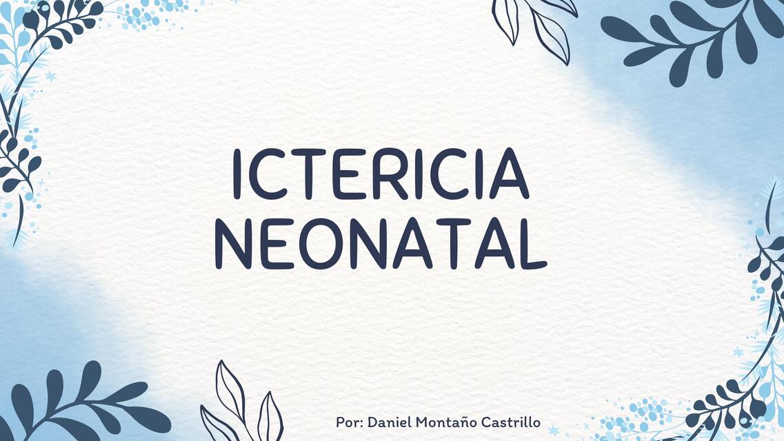 ictericia neonatal