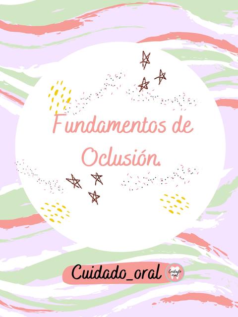 Fundamentos de Oclusión