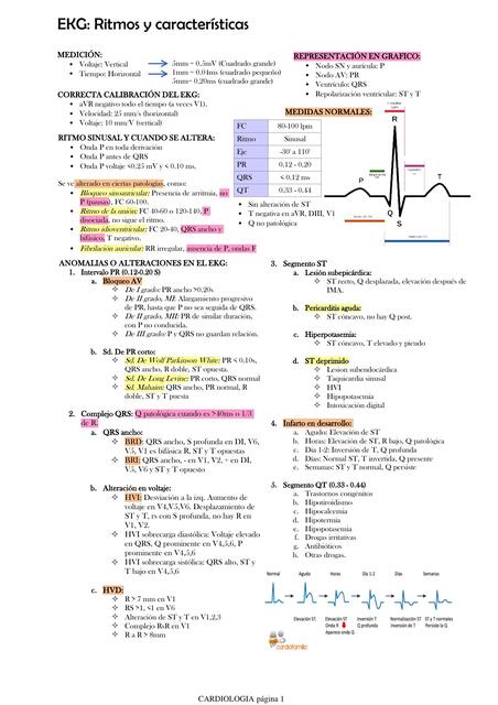 EKG Ritmos y características