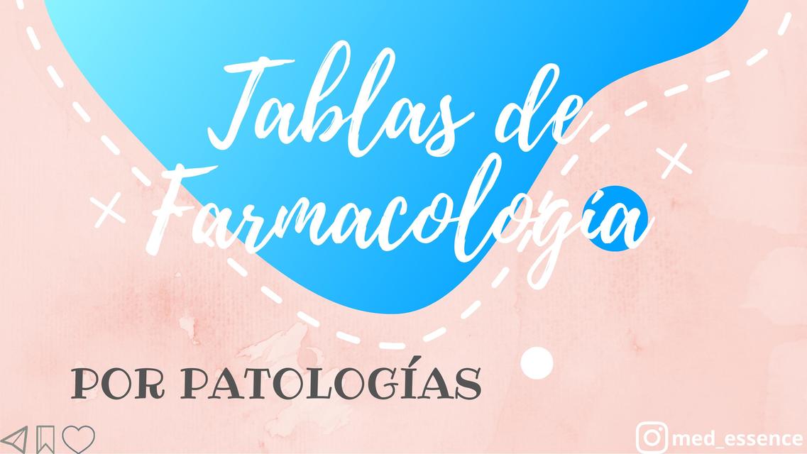 Tablas de Farmacologi a