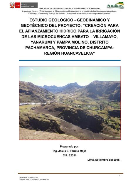 Geologia De Presa De Villamayo