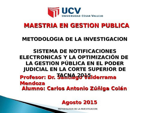 Metodologia De La Investigacion Notificaciones Electronicas