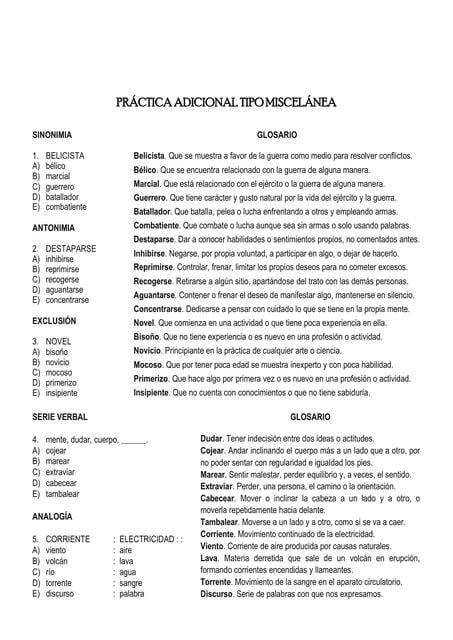 Miscelánea 1 Sin claves | Alex | uDocz