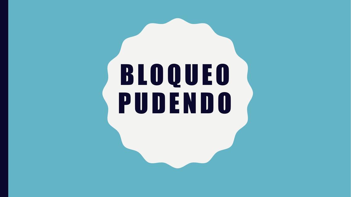 Bloqueo pudendo