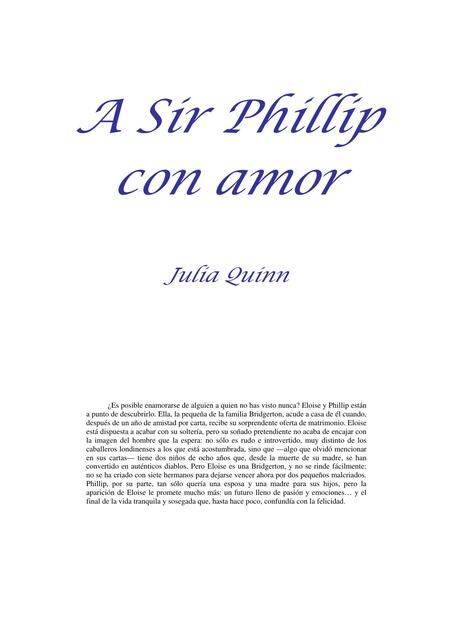 A Sir Phillip Con Amor Bridgerton 5 Kania