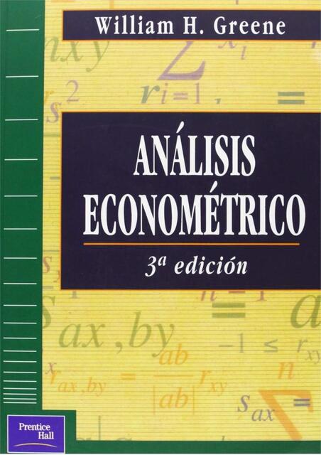 pdfcoffee com analisis econometrico william h gree | JulioPalacios | uDocz