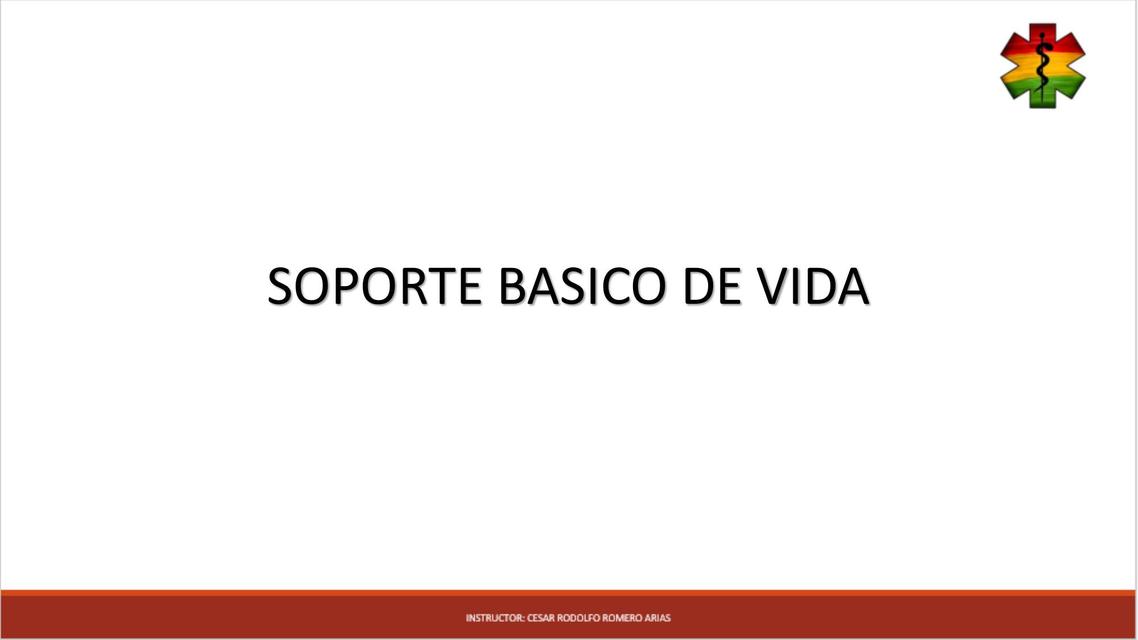 SOPORTE BASICO DE VIDA 2020