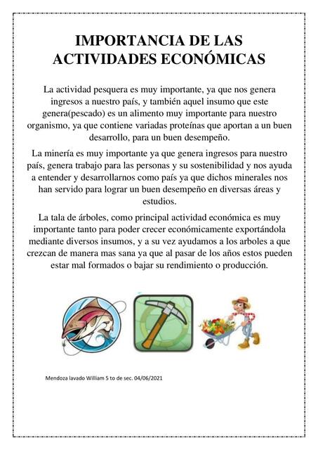 Tarea de historia y actividades economicas | William | uDocz