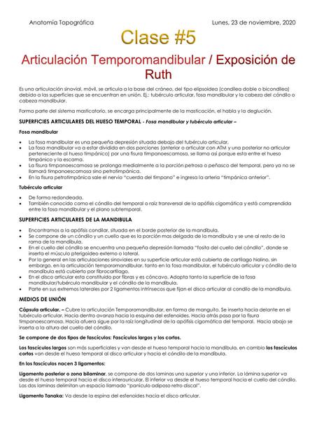 Articulación Temporomandibular