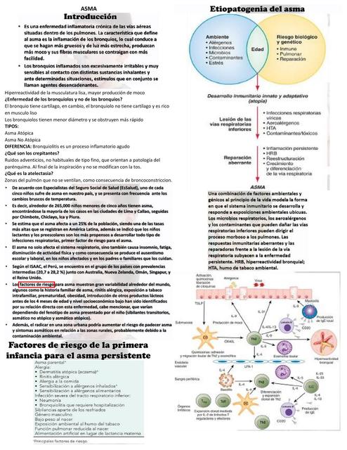 ASMA EN PEDIATRIA - Resumen UpToDate