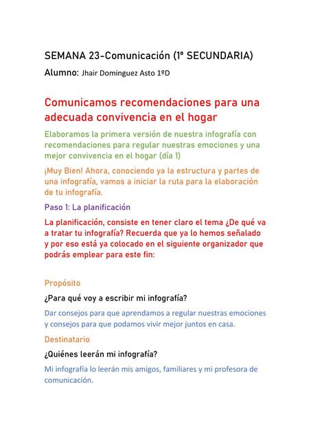 Comunicamos recomendaciones para una adecuada convivencia en el hogar 