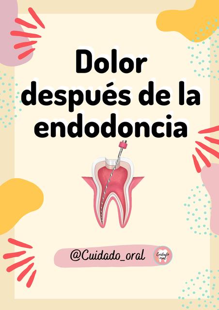 Dolor Después de la Endodoncia